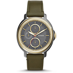 Klokkerem Fossil ES3833 Lær Grønn 18mm
